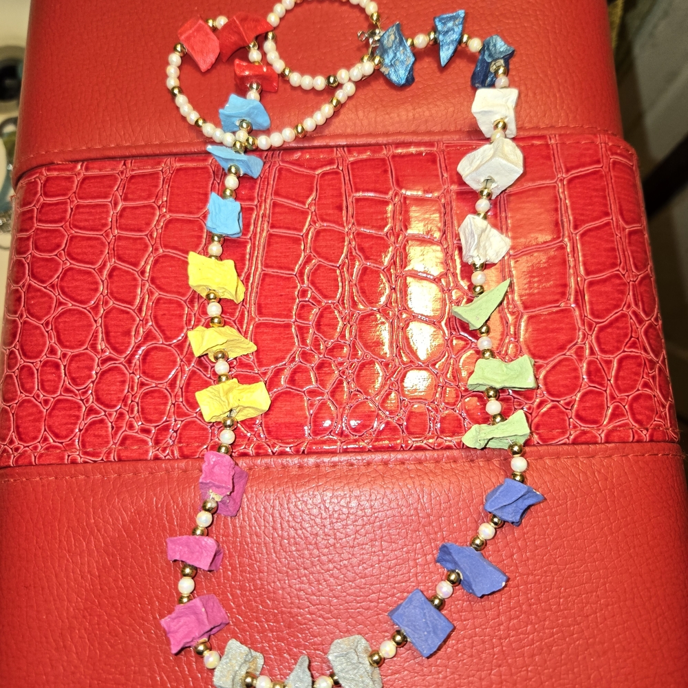 Multicolor Necklace - Women’s Fashion Necklace Bright For Summer